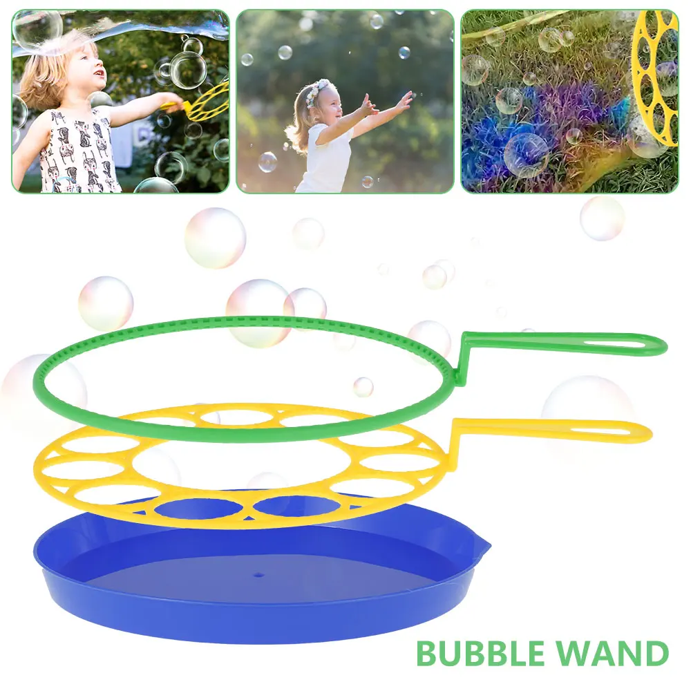 

Wand Tool Soap Bubble Blowing Toys Outdoor Fun Soap Bubbles Concentrate Stick Blowing Bubble Tray Kids Interactive Toys Kits