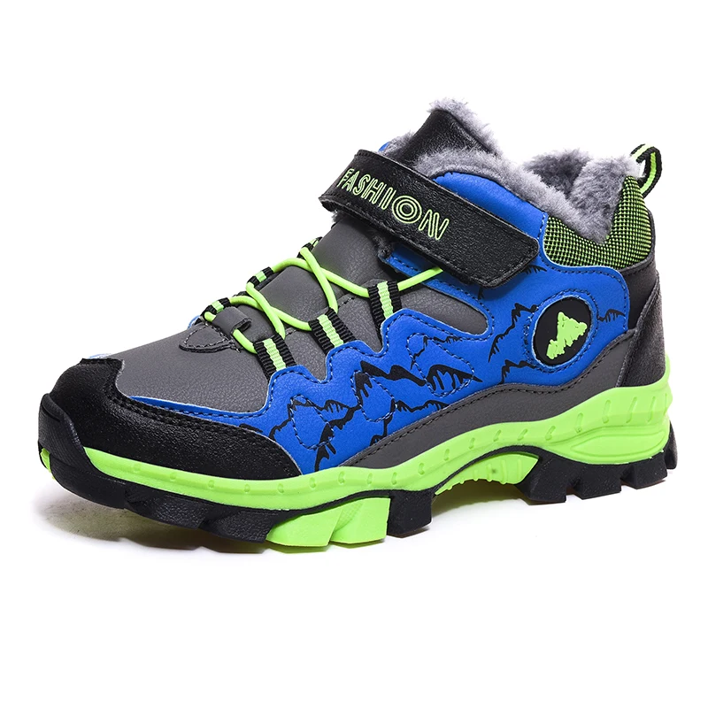 Зимняя обувь унисекс для мальчиков модные кроссовки и девочек теплые плюшевые