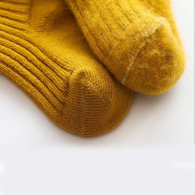 Детские зимние носки детские теплые длинные в полоску для мальчиков и девочек