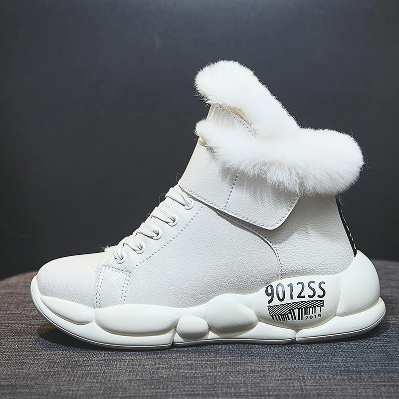 Кроссовки обувь для пешего туризма теплая меховая плюшевая стелька женские