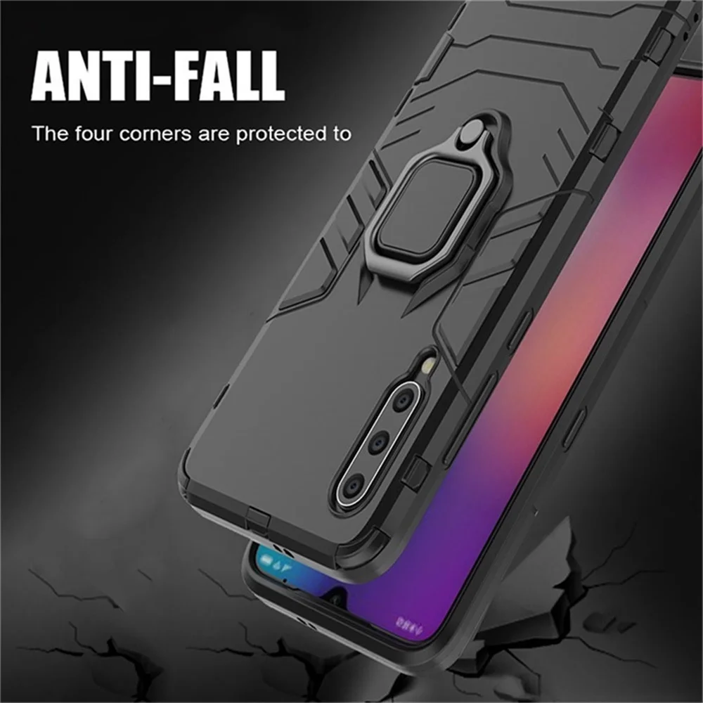 Бронированный чехол для Xiaomi mi A3 Lite магнитный автомобильный держатель резина