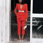 Женский блейзер на одной пуговице, однотонный деловой костюм, весна-осень, 2021