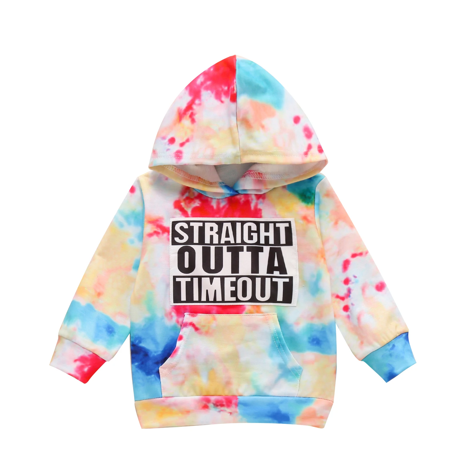 

OPPERIAYA Baby Boys Hoodie Kids Letter Printed autumn Sweatshirts Long Sleeve Pullover Tie Dyed Sweater Tops for Children