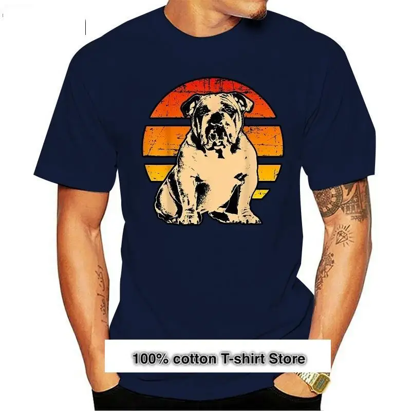 

Camiseta Retro de Bulldog Inglés para hombres y mujeres, regalo para niños