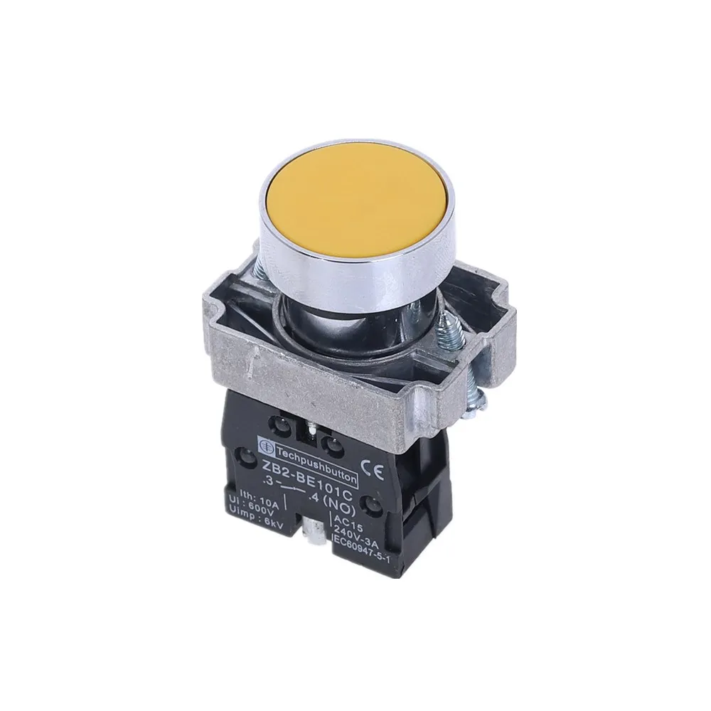 1 шт. 22 мм XB2-BA11 21 размеры 31-42 51 Flush кнопки Мгновенный кнопочный переключатель 600V 10A - Цвет: XB2-BA51