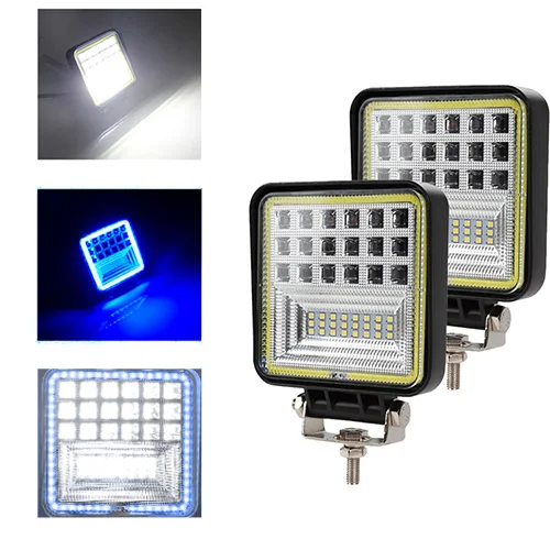 2PCS blue AILEO 120 Вт 4x4 Светодиодный светильник бар точечное Наводнение комбинированный внедорожный светодиодный светильник на голову для внедорожника, грузовика, трактора, квадроцикла 24 В светодиодный светильник 12 в рабочий светильник - Цвет: 2PCS blue