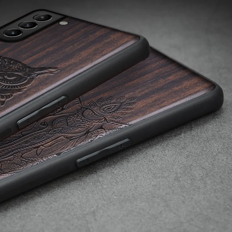 carveit carved wood case for samsung galaxy s21 plus ultra original accessory soft edge cover wooden shell protective phone hull free global shipping
