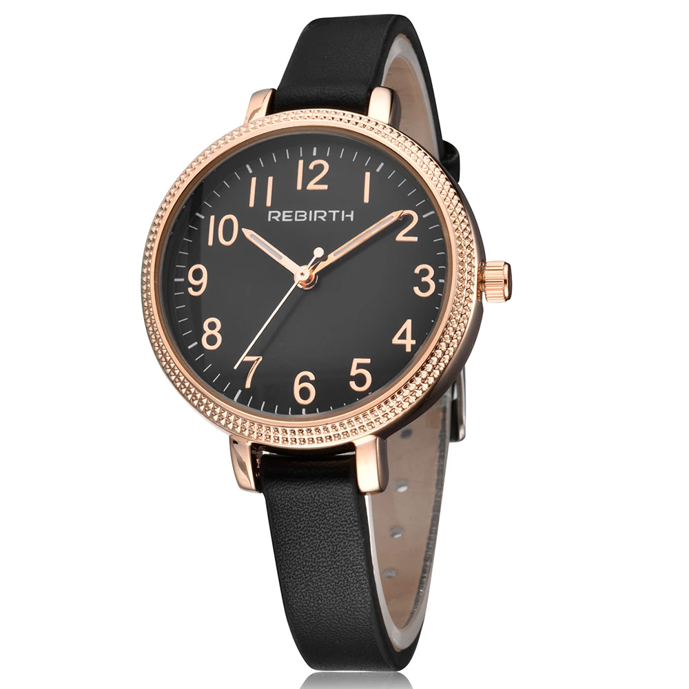 Часы наручные женские с кожаным ремешком модные повседневные кварцевые круглым