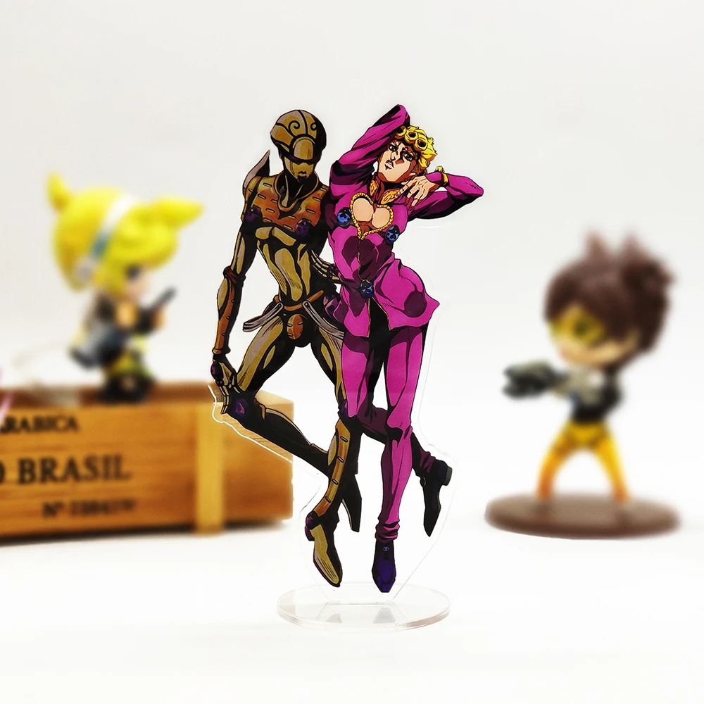 Giorno JOJO для невероятное приключение Золотой ветер Giorno Giova Bruno Bucciarati акриловая подставка фигурный модельный пластина Держатель торт Топпер - Цвет: Giorno