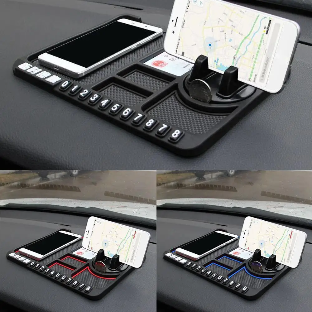 Многофункциональный автомобильный Противоскользящий коврик держатель телефона