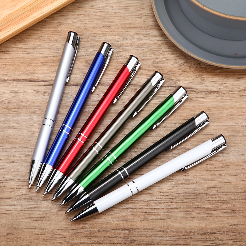 

2pcs Hot sell stationery metal ball pen advertising ballpoint pen personalized metal pen Office school supplies Free shipping