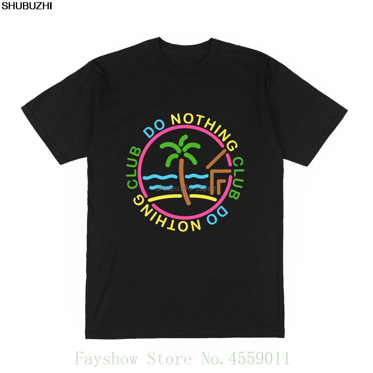 

T Shirt Homme Do Nothing Club - Club Des Faineants Palmier Luxe Logo Paris Mode T Shirt Short Sleeve sbz1021