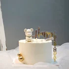 INS 2021 Новый С Днем Рождения акриловый Топпер для торта золотой черный вертикальный розовый Золотой Топпер для торта на день рождения украшения для торта для вечеринки