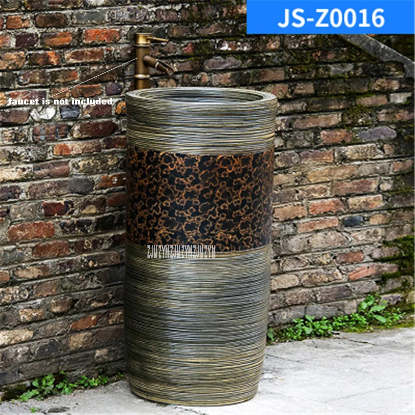 JS Z0010 встроенный пьедестал раковина интегрированный вертикальный керамический