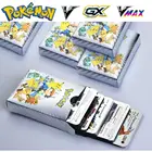 54 шт., металлические золотые карточки с покемоном