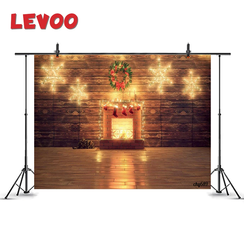 

LEVOO фотографии Backgrpund Рождественская гирлянда для камина Снежинка фонари ночного фото фон для студийной съемки реквизит для фотографирован...