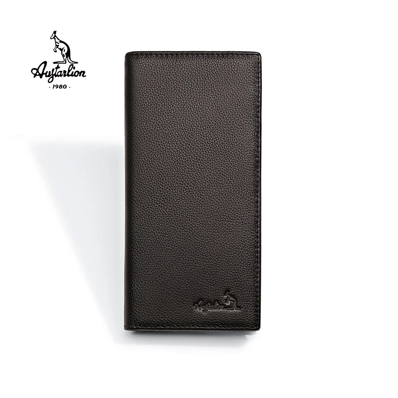 Модные мужские кожаные кошельки на молнии с карманом для телефона длинный клатч