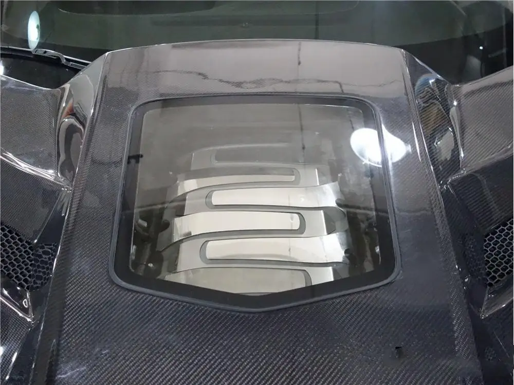 Центральный капот из углеродного волокна подходит для 2014 2017 Corvette C7 задний Splitte