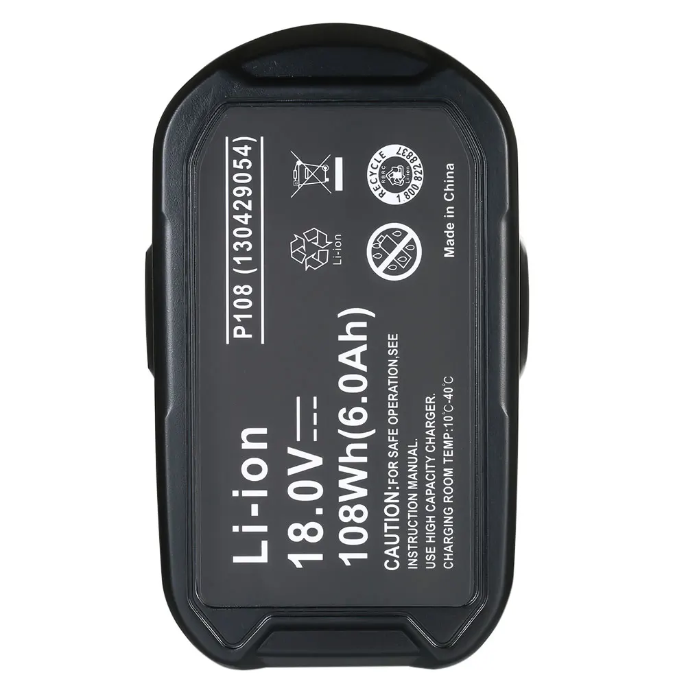 Сменный аккумулятор для Ryobi 18 в 4000 мАч/5000 мАч/6000 мАч Li Ion Charger One Cordless P103 P108 комплект