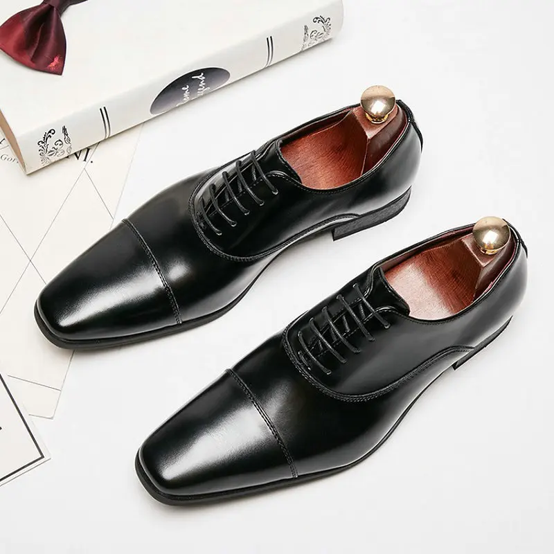 

Туфли мужские из лакированной кожи, роскошные модные деловые классические туфли, элегантная офисная формальная Свадебная базовая обувь
