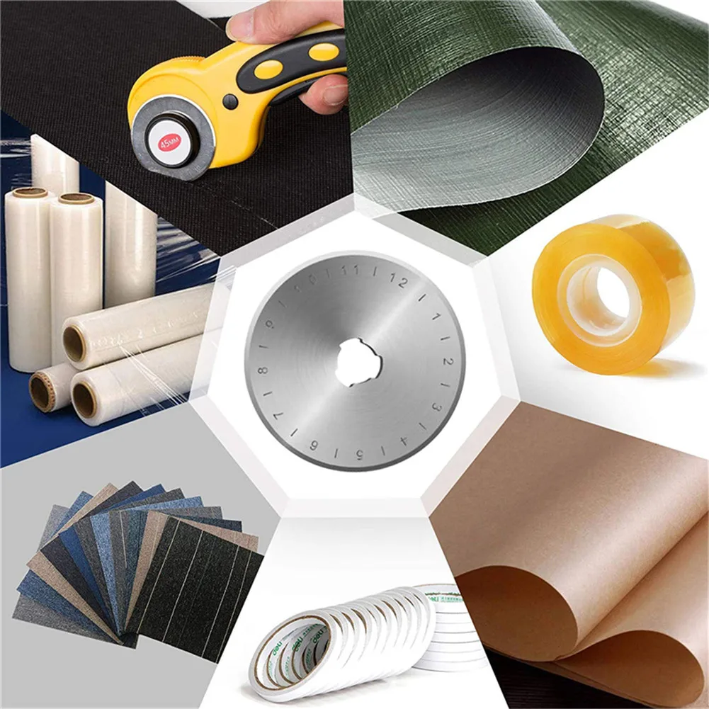 

45 mm Rotary Blades Paper Cutter Knitting Circular Cutting Patchwork Leather Crafts Rotary Cutter Replacement Blades New