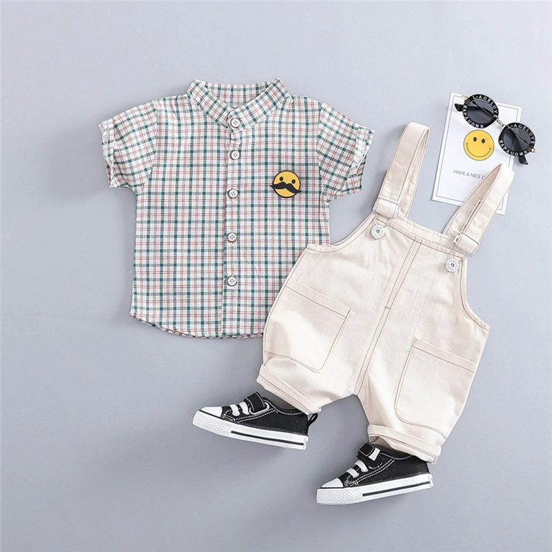 Комплект из 2 предметов для новорожденных мальчиков: рубашка + короткие штаны на