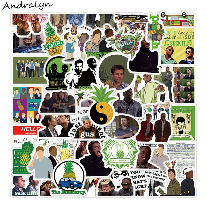 

10/50Pcs Plot Comedy Psych Stickers Toys For Laptop Skateboard Luggage Refrigerator Notebook Helmet Car Cartoon Phone Sticker