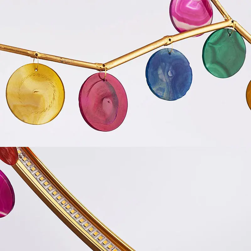 Подвесной светильник с цветным агатом лампа для гостиной прикроватного столика