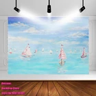 Avezano фон для фотосъемки с изображением картины с изображением голубого океана и парусный спорт фон с облаками декорации фотостудии фотофонов и мы вышлем вам фото обои