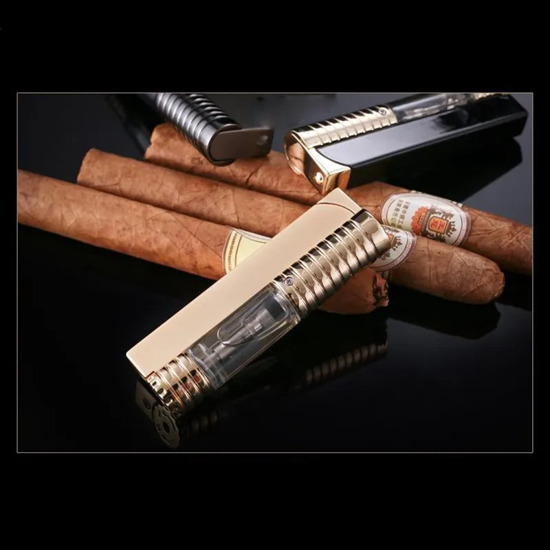 Портативная легкая ветрозащитная зажигалка металлическая многоразовая газовая