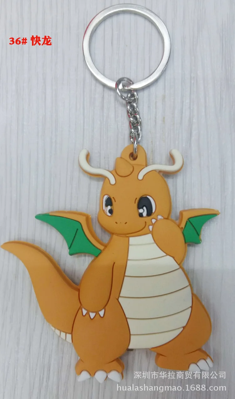Мультфильм Аниме ПВХ Покемон Сквиртл Bulbasaur Venusaur Chansey Psyduck Jigglypuff Totodile Houndoom прекрасный Забавный брелок Кадена