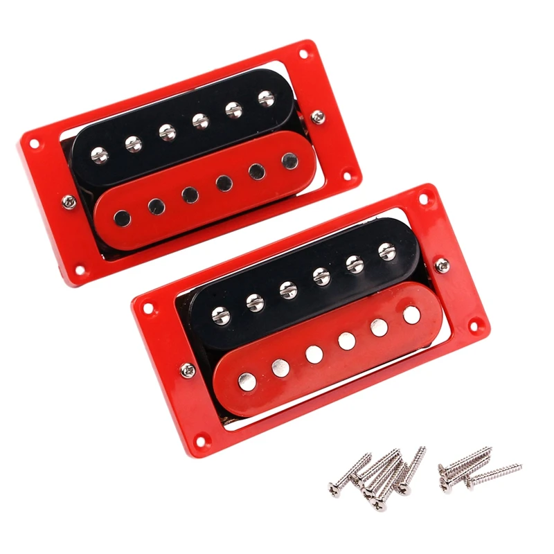 1 комплект из 2 предметов красный и черный Humbucker двойная катушка пикапы шейный
