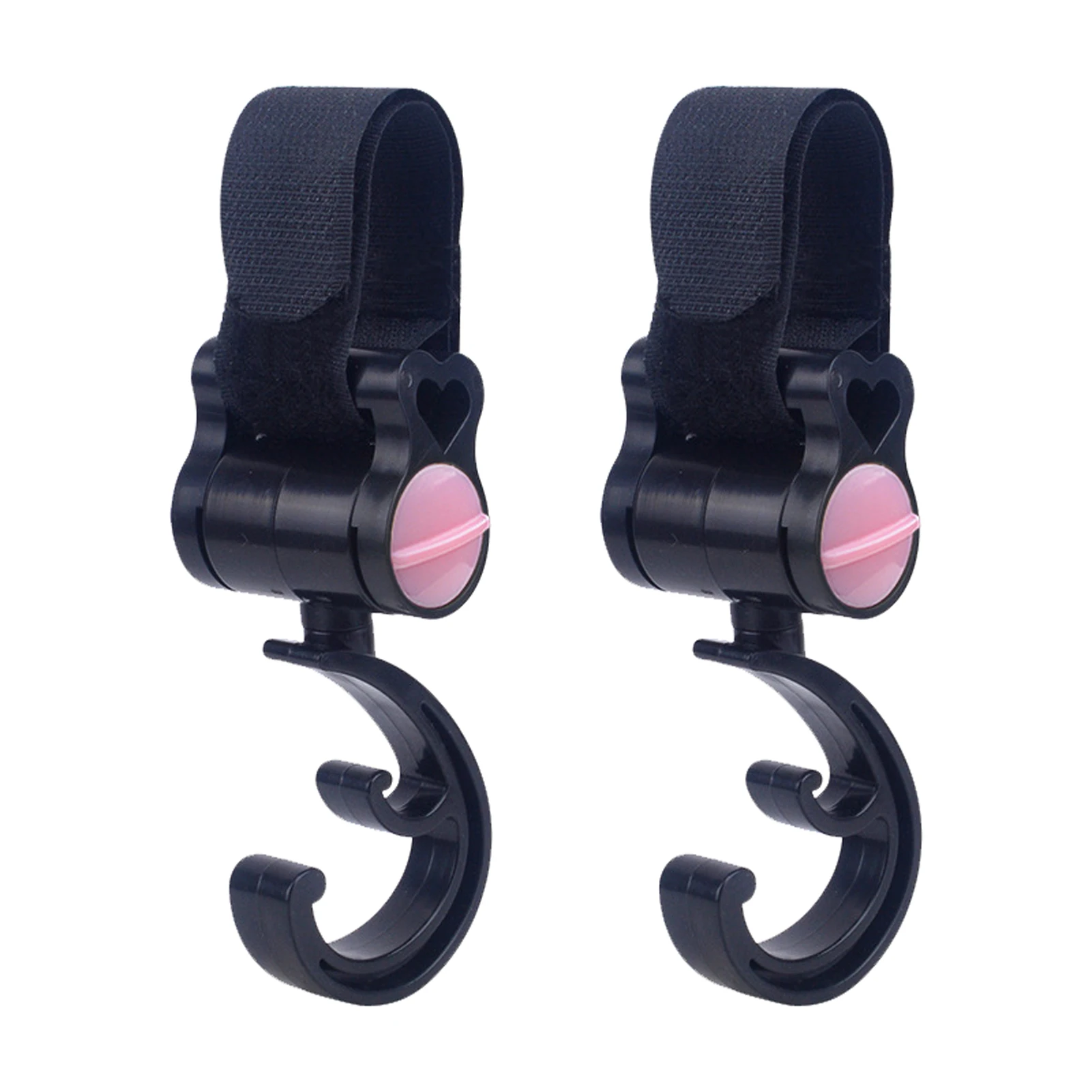 

2pcs Rotate 360 Degree Sturdy Bag Hanger Pram Pushchair Baby Stroller Hooks Accessories Universal Organizer Multifunction