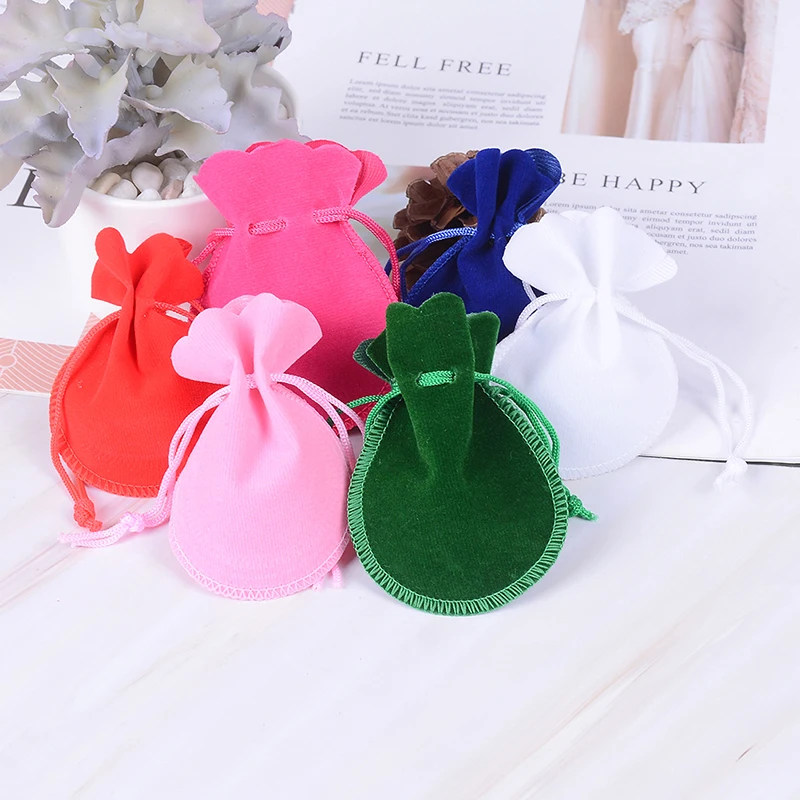 

Jewelry Bags Pouches Mini Velvet Drawstring Wedding Favor Bag Gifts 10Pcs