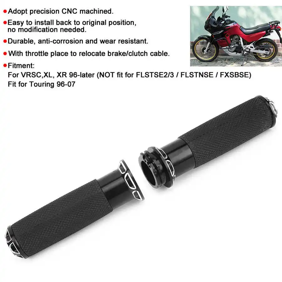 1 пара 25 мм/1 дюйм мотоциклетные рулевые рукоятки аксессуар черный подходит для