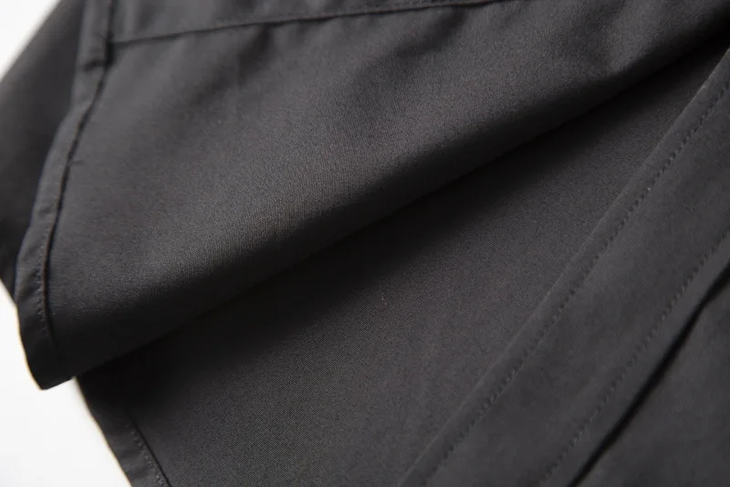 Европейская модная мужская рубашка бренд череп вышивка Chemise homme повседневные мужские рубашки однотонные тонкие рубашки мужские S-3XL