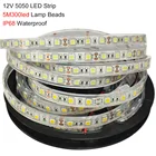 Водонепроницаемая светодиодная лента IP68, 12 В, 5050 SMD, светильник, 60 светодиодовм, Светодиодная лента, домашний декор, уличная вывеска, праздничная лампа