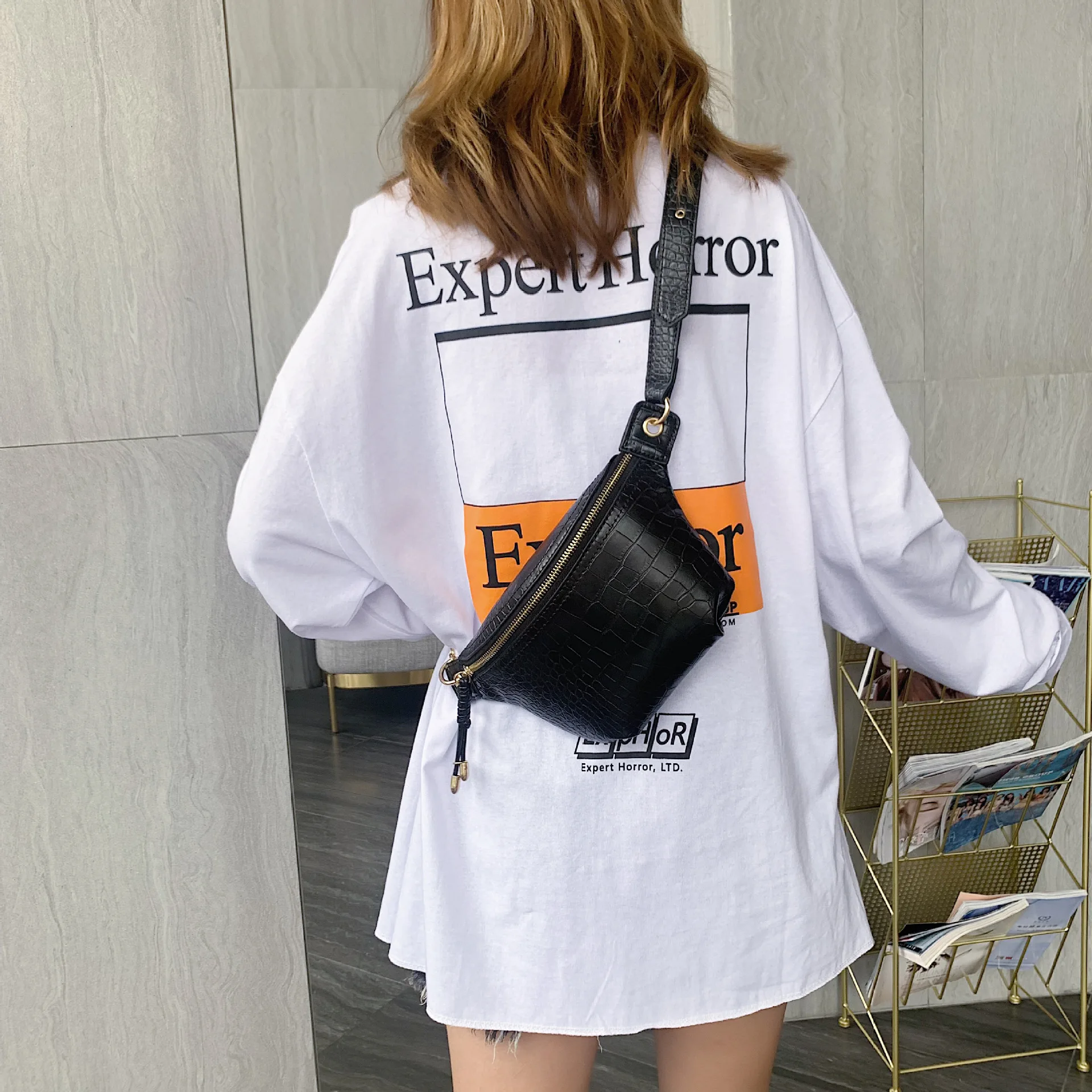 Youda оригинальный дизайн PU материал нагрудная сумка большая вместительность