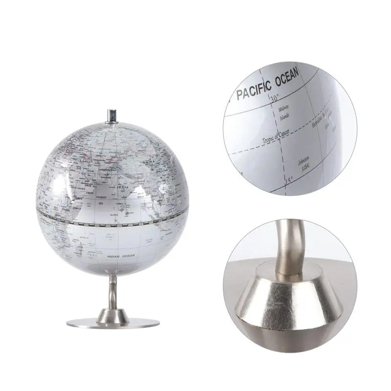 

1pc High-definition Globe Desktop World Globe with Stand World Map Decoration Teaching Aid