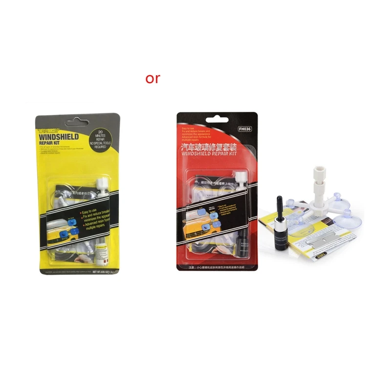 

Windshield Repair Kit Quick Fix DIY Car Wind Glass Bullseye Rock Chip Crack Star