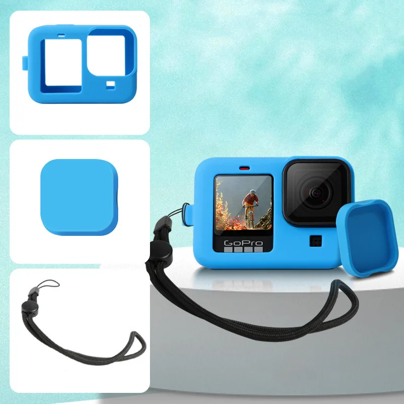 

For gopro hero 9 black accessories case Protective Soft + Lens Cap Standard Housing Rubber Silicone Protector For go pro Hero9