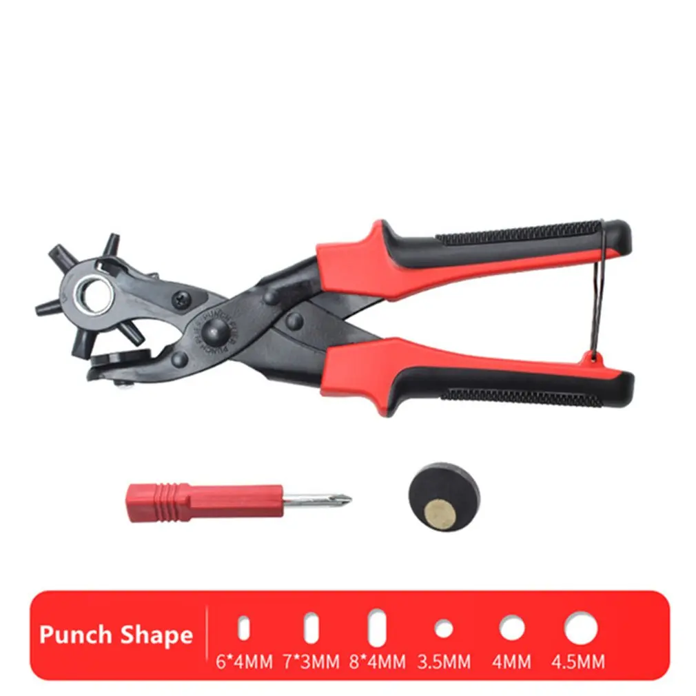 

Leathercraft Punching For Leather Hole Punch For Belts Stitching Plier Perforator Eyelet Piercer With Oval Hole Craft Tools