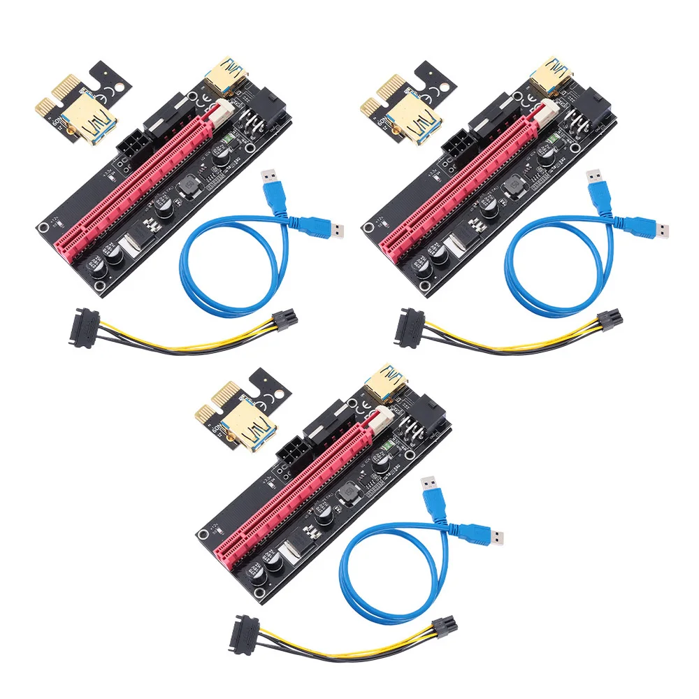 

3 Sets PCI-E 1x to 16x Adapter Mining Adapter Computer Accessories