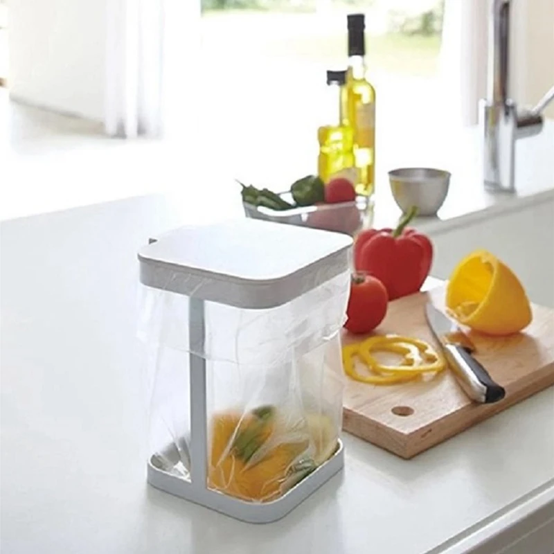 Офисная маленькая мусорная корзина Настольная откидная крышка для бумаги в