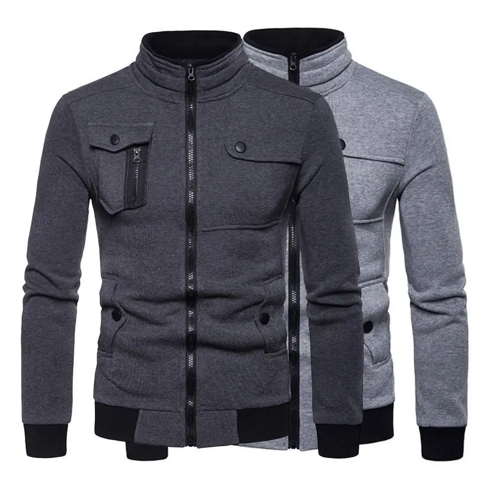 

Куртка мужская с карманами, стильное лоскутное пальто, ветрозащитная Повседневная Верхняя одежда