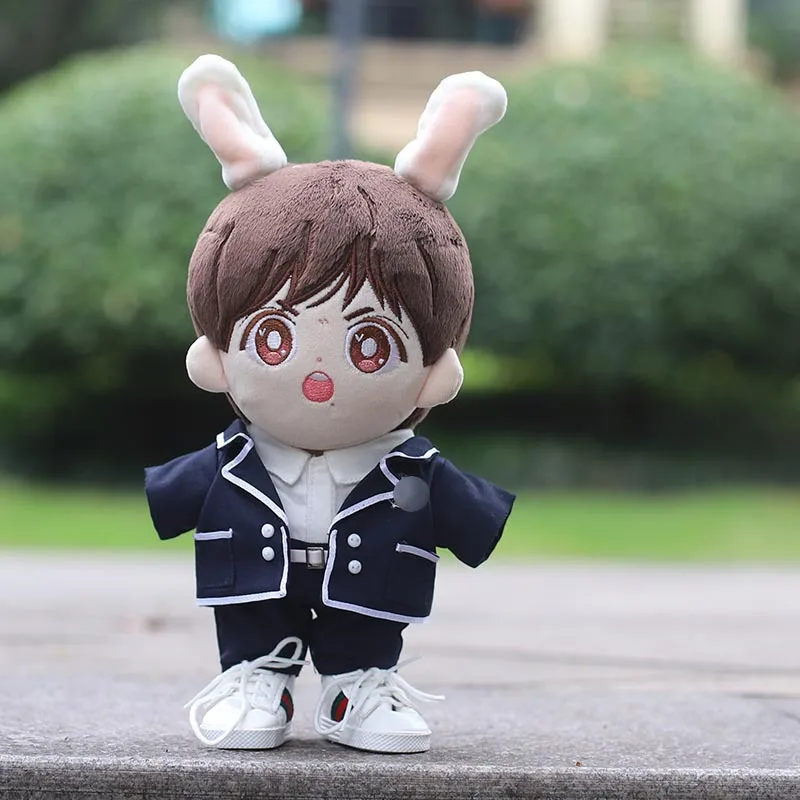 Ropa de mu&ntilde;eca de estrella de 20CM, traje azul marino de fiesta nocturna en ebullici&oacute;n, ropa de mu&ntilde;eca de algod&oacute;n de 20CM-0