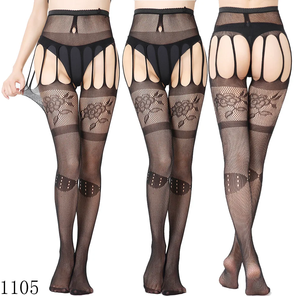 

3 Pair Thigh High Socks Sexy Suspender Mesh Stockings Super Stretch Sexy Garter Trousers Ladies Open File Fine Mesh Non Slip
