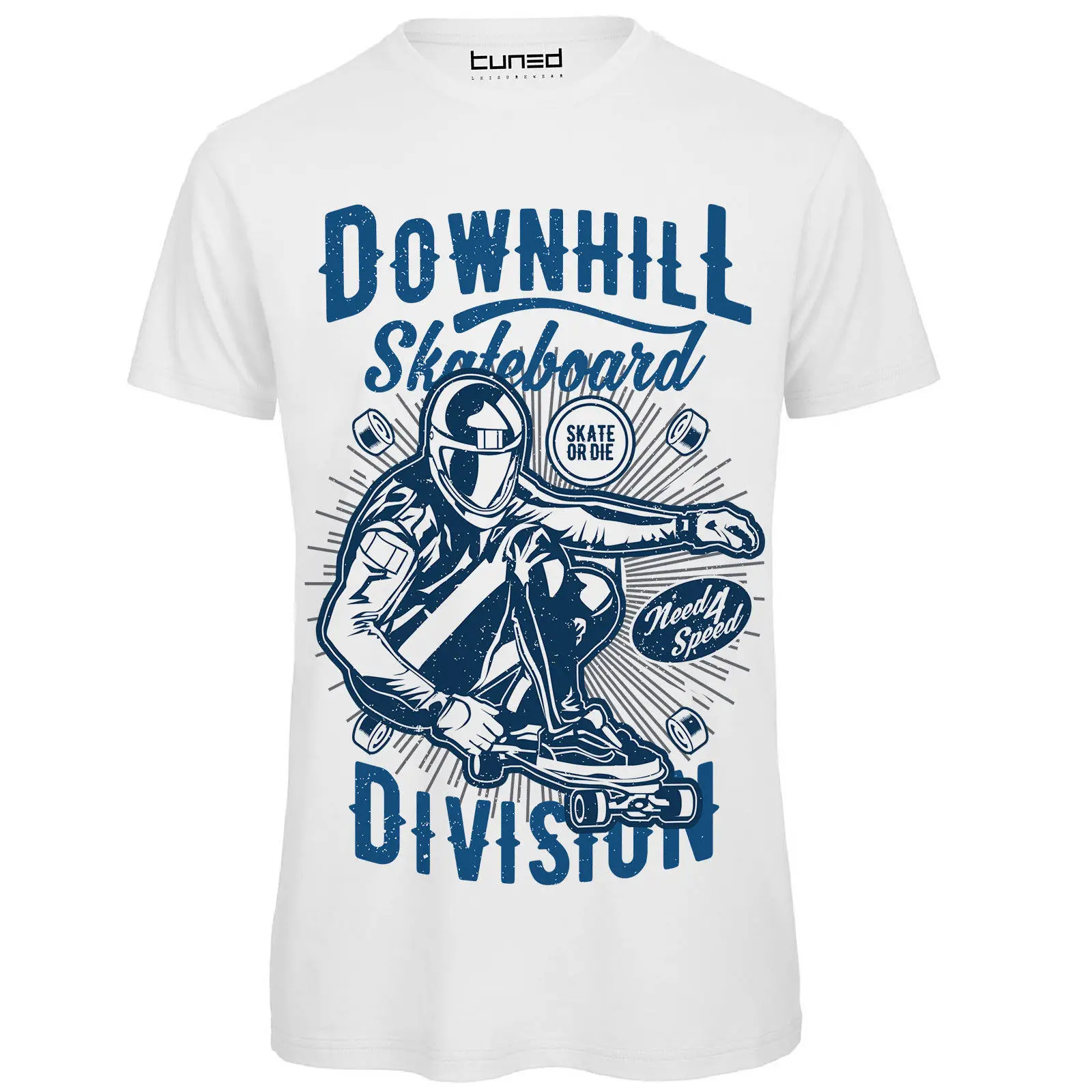

T-Shirt Divertente Uomo Maglietta Con Stampa Ironica Downhill Skateboard Tuned Printed T Shirt Summer Men'S Top Tee