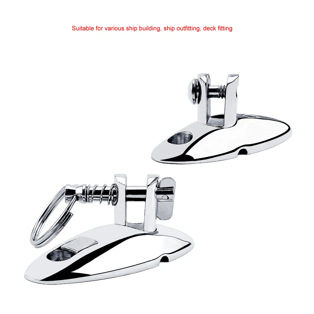 

2PCS/Lot Stainless Steel 316 Heavy Duty 360 Degrees Swivel Quick Release Boat Bimini Top Deck Hinge Marine Hardware Accessories