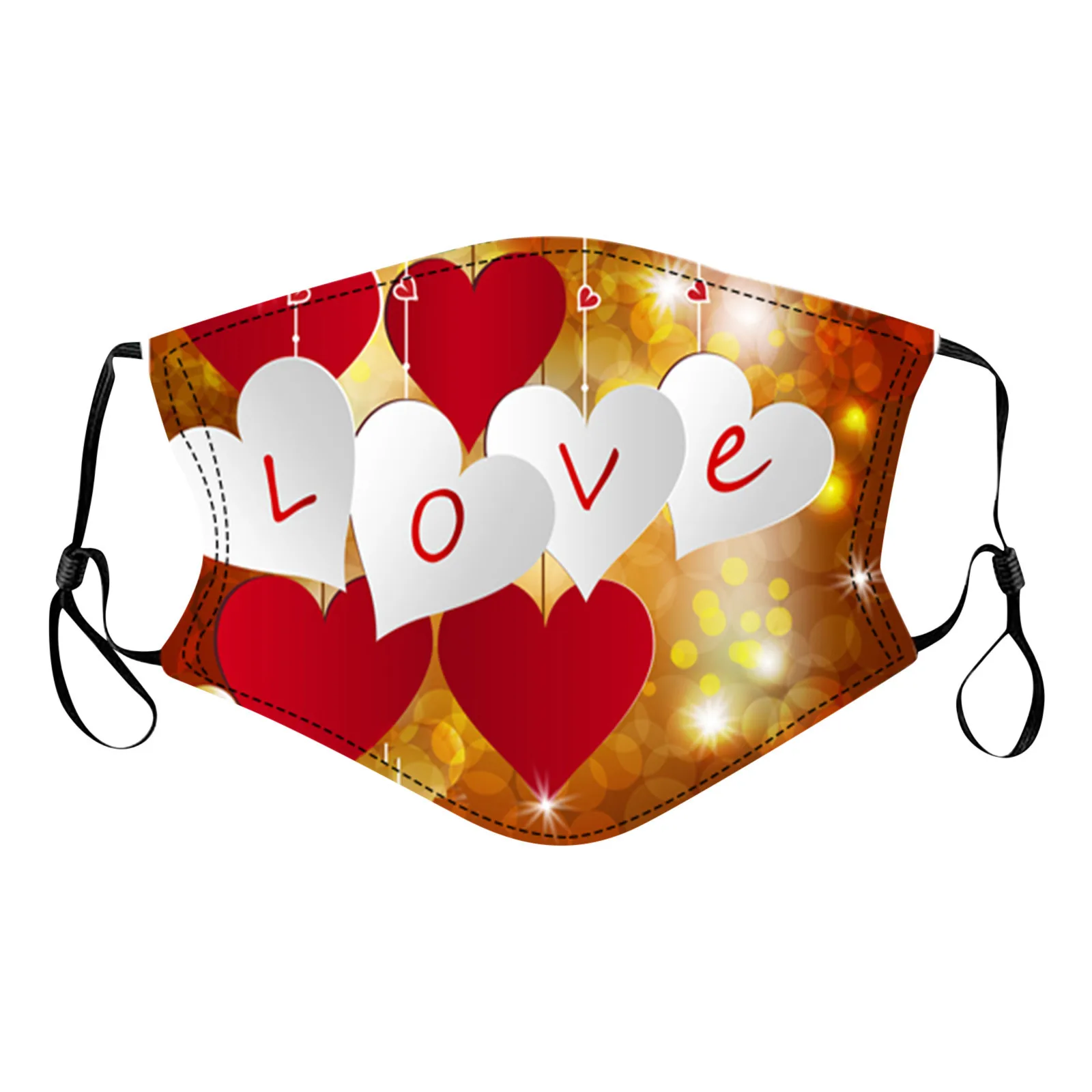 

Love Print Breathable Face Masks Washable Reusable Skin-friendly Shade Masks Windproof Dustproof Face Fabric Mask Mascarar d5
